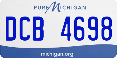MI license plate DCB4698