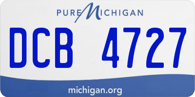 MI license plate DCB4727