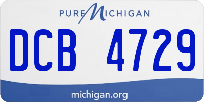 MI license plate DCB4729