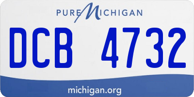 MI license plate DCB4732