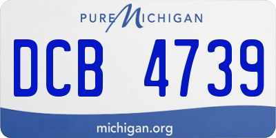 MI license plate DCB4739