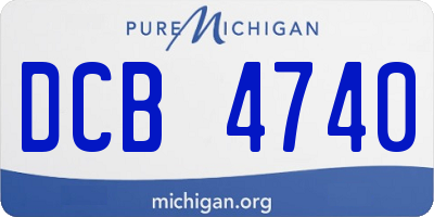 MI license plate DCB4740