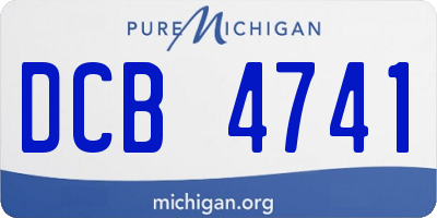 MI license plate DCB4741