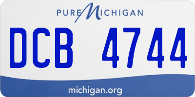 MI license plate DCB4744