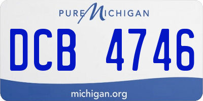 MI license plate DCB4746