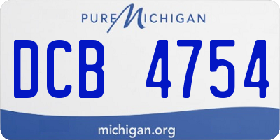 MI license plate DCB4754