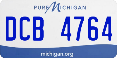MI license plate DCB4764