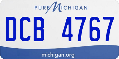 MI license plate DCB4767