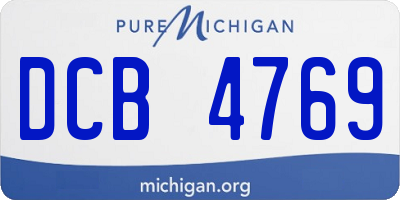 MI license plate DCB4769