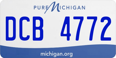 MI license plate DCB4772