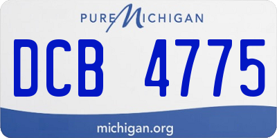 MI license plate DCB4775