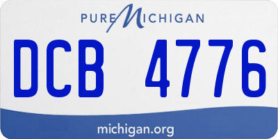 MI license plate DCB4776