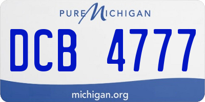 MI license plate DCB4777