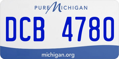 MI license plate DCB4780