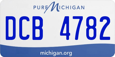 MI license plate DCB4782