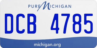MI license plate DCB4785