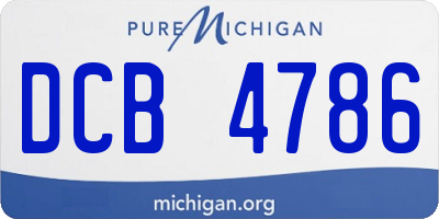 MI license plate DCB4786