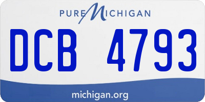 MI license plate DCB4793