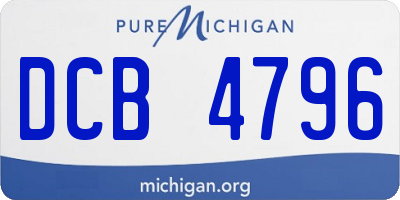 MI license plate DCB4796