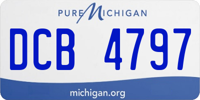 MI license plate DCB4797