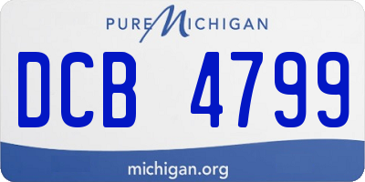 MI license plate DCB4799