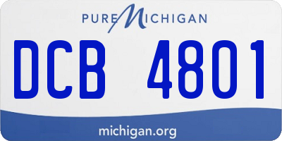MI license plate DCB4801