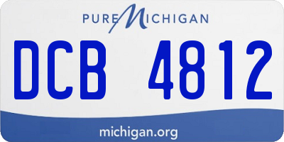 MI license plate DCB4812