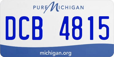 MI license plate DCB4815