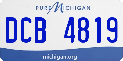 MI license plate DCB4819