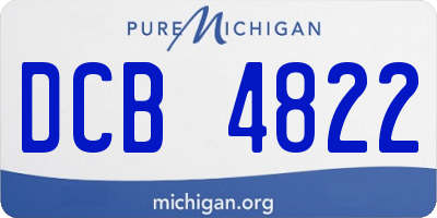 MI license plate DCB4822