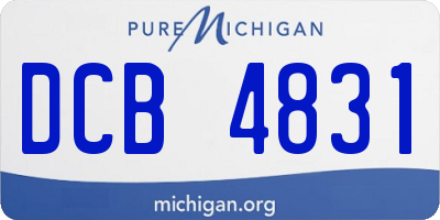 MI license plate DCB4831