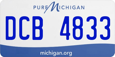 MI license plate DCB4833