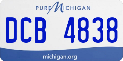 MI license plate DCB4838