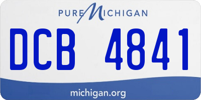 MI license plate DCB4841