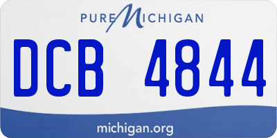 MI license plate DCB4844