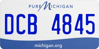 MI license plate DCB4845