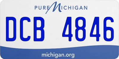 MI license plate DCB4846