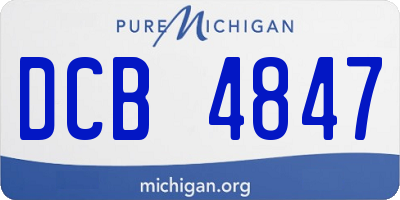 MI license plate DCB4847