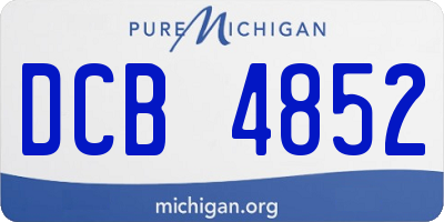 MI license plate DCB4852