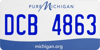 MI license plate DCB4863