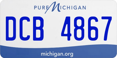 MI license plate DCB4867