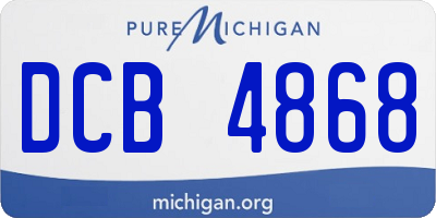 MI license plate DCB4868