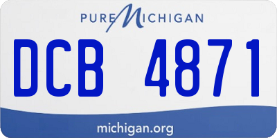 MI license plate DCB4871