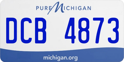 MI license plate DCB4873