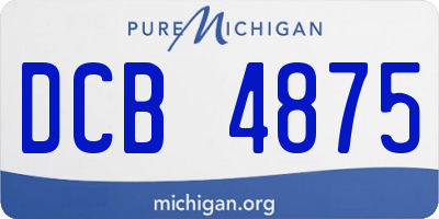 MI license plate DCB4875