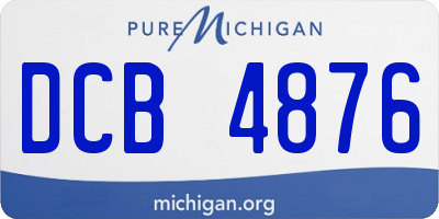 MI license plate DCB4876