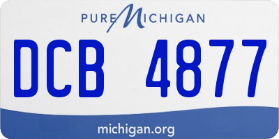 MI license plate DCB4877