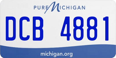 MI license plate DCB4881