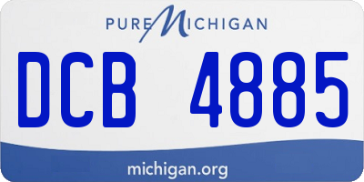 MI license plate DCB4885