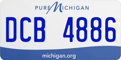 MI license plate DCB4886